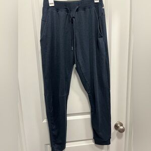 Barbell Men's Navy Woven Tapered Athletic Joggers Medium